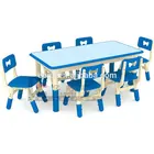 Nouveau design école maternelle enfant en plastique enfants jouer table et chaise ensemble de meubles