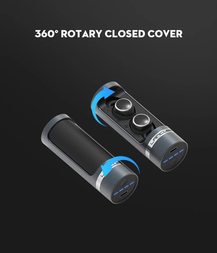 Bluetooth 5.0 True Wireless Mini Waterproof Tws Earphones Earbuds with Charging Case - ANKUX.COM