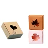 Delicate Maple Leaf Heart Shaped Handmade Soap Box Cosmetics Aircraft box