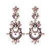 ed00854b Women Long Fashion Glass Gold Plated Fresh Hollow Crystal Jewelry Factory Direct Selling Drop Earrings