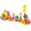 Different birthday wooden train,Hot sale Birthday candle wooden train toy set