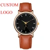 Cheap Price Printed Watch Face Build Your Own Brand Watches Men Custom Leather Watch Strap