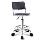 Popular PU leather stool chairs,metal bar stool,bar stools height adjustable with 5 wheels and backrest