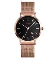 

SKMEI 1530 OEM Stainless Steel Wristwatch Mesh Band Women Watch Luxury Quartz Watch Models