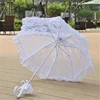 Popular China Wholesale Photography Props Romantic White Rose Bridal Stainless Steel Lace Umbrella Wedding