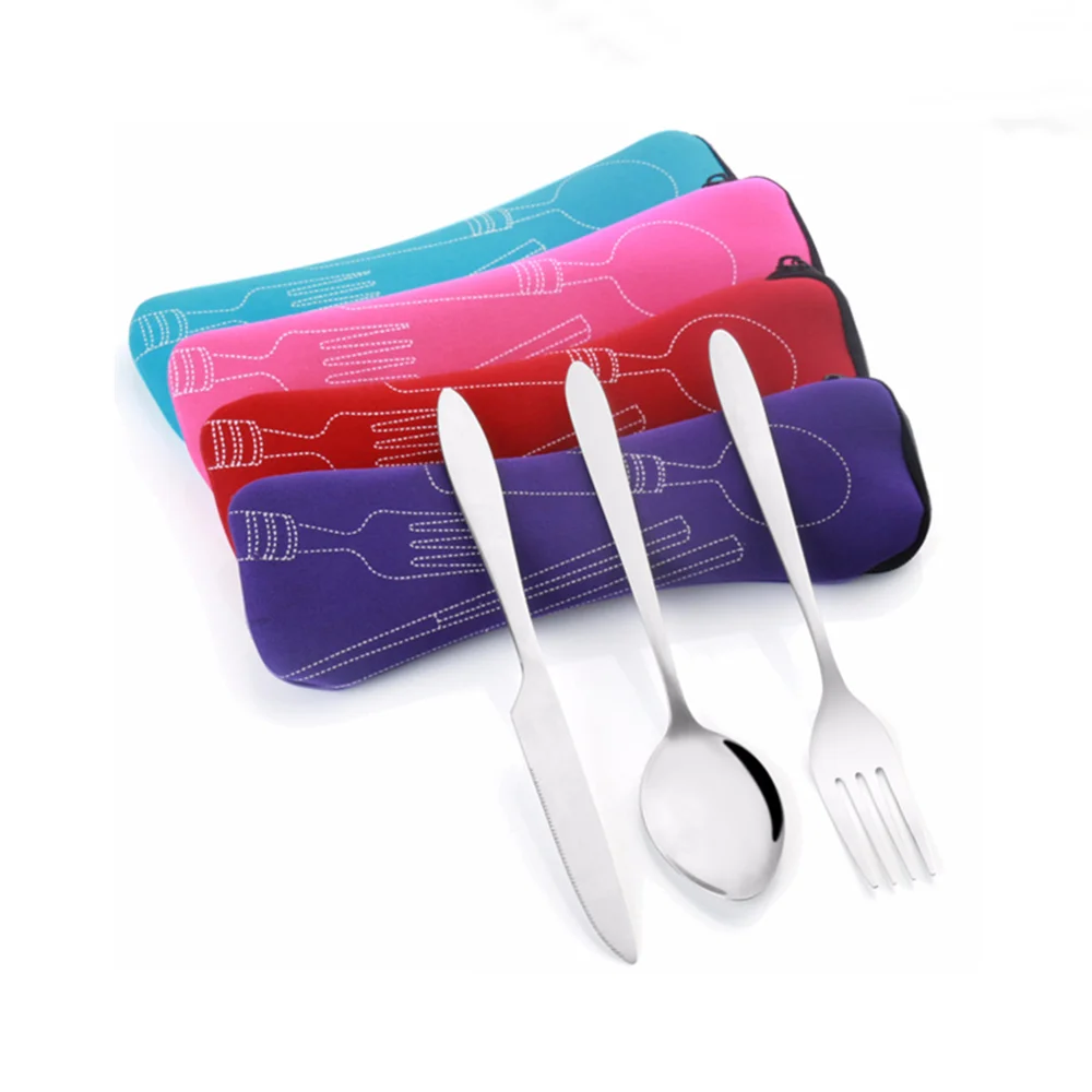 Portable Cutlery Travel Pouch Stainless Steel knife and fork spoon travel set, N/a
Portable Cutlery Travel Pouch Stainless Steel knife and fork spoon travel set, N/a