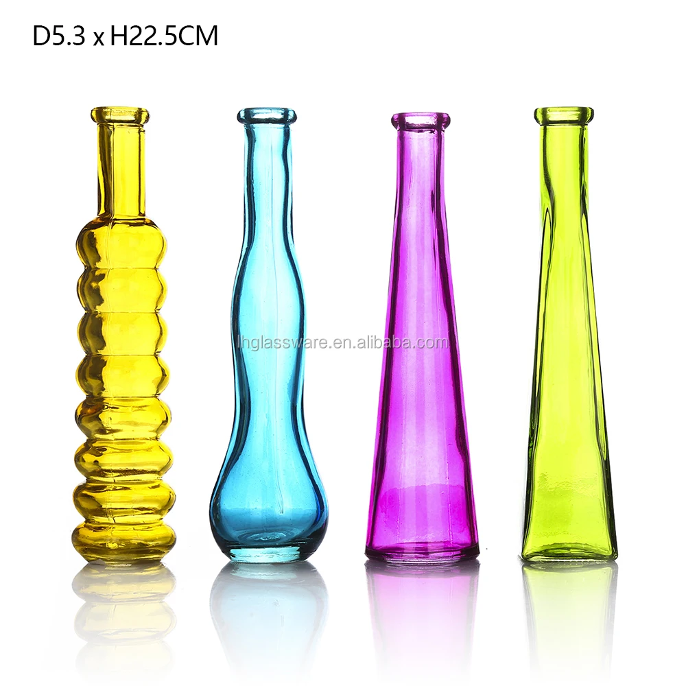 Bunte glas vase blumenvase für hochzeitsdekoration und Glas blumentopf
