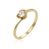 14245 Xuping fashion Indian gold single white diamond designed ring jewelry, one gram gold jewellery
