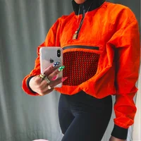 Fashion Loose Casual Female Sweatshirt Long Sleeve Mesh Pocket Patchwork Collar Zipper hoodies for women
Fashion Loose Casual Female Sweatshirt Long Sleeve Mesh Pocket Patchwork Collar Zipper hoodies for women