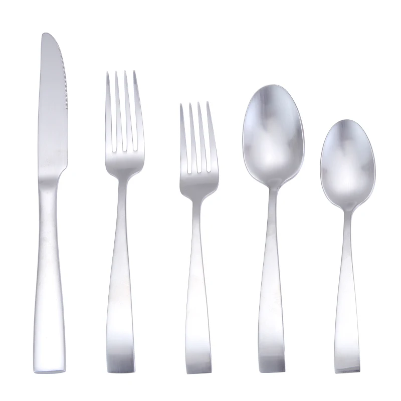 Factory Wholesale 18/0 stainless steel Fork spoon knife set cutlery hotel restaurant silver cutlery, Customized
Factory Wholesale 18/0 stainless steel Fork spoon knife set cutlery hotel restaurant silver cutlery, Customized