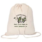 Custom LOGO 100% linen bag cotton canvas drawstring custom printed muslin bags