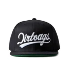 OEM Custom 6 Panel Snapback Cap Gold Metallic 3D Embroidery Flat Brim Snapback Hat corduroy snapback cap with rope