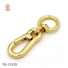High quality bag accessories fashion gold key chain metal swivel snap hook with o ring