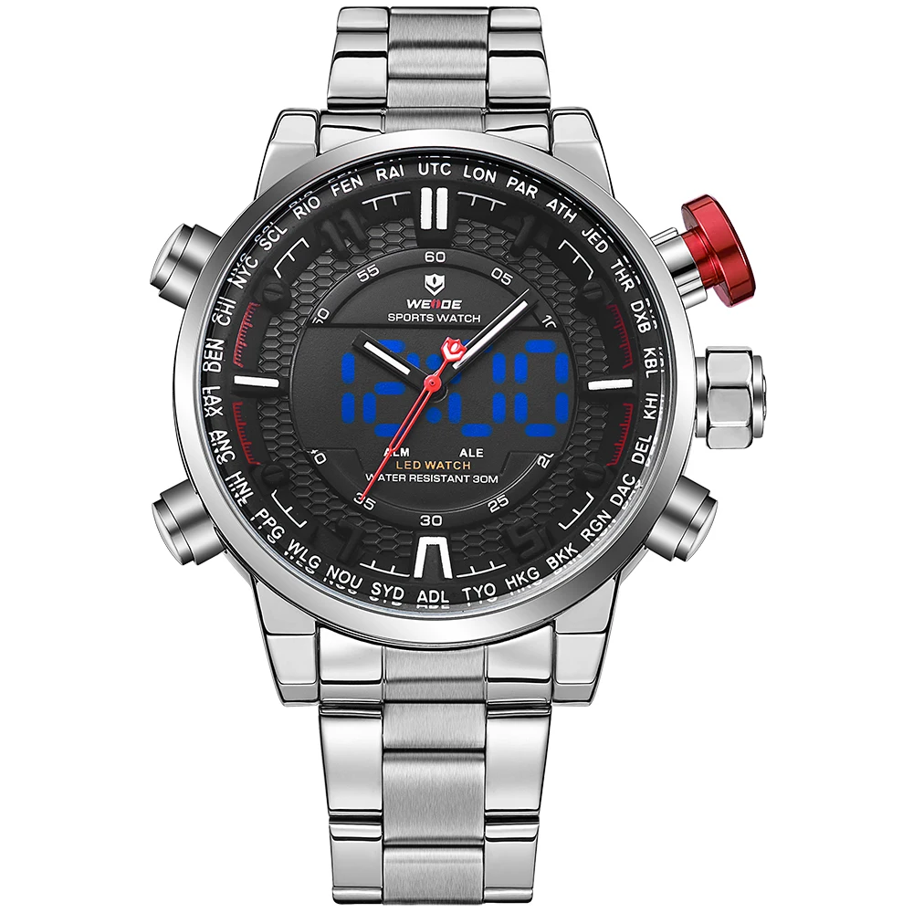 2018 WEIDE IP Silver Stainless Steel LED Clock, LED Display Wristwatches WH6402 for men
2018 WEIDE IP Silver Stainless Steel LED Clock, LED Display Wristwatches WH6402 for men