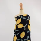 Yuhong 2019 Trendy Summer Dress Fabric Bubble Prints Chiffon with Lemon Pattern