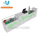 Super U Shop Fitting Retail Pharmacy Display Cabinet Shop Interior Counter Design Pharmacy Cabinet With Glass