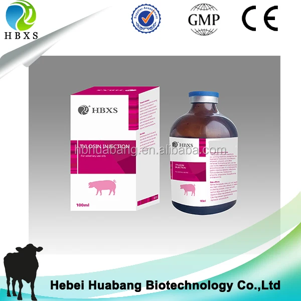Factory good price 10% 20% 5% tylosin Injection for cattle chicken with penicillin bottle