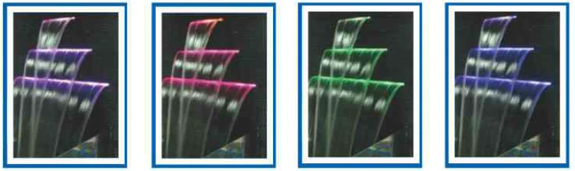 led light pool water fall