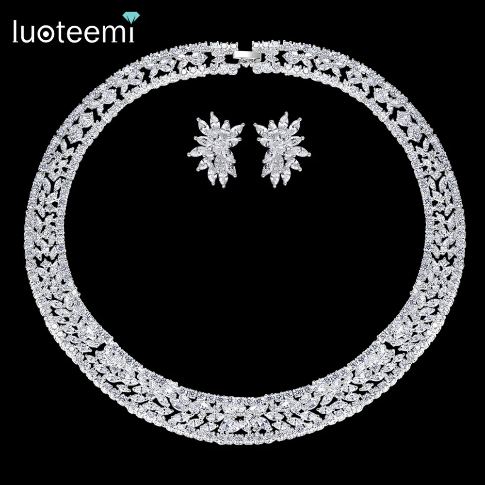 LUOTEEMI Fashion Wedding Jewelry Shining Clear Cubic Zirconia Choker Necklace Earring Set For Women Bridal Jewelry Set, N/a
LUOTEEMI Fashion Wedding Jewelry Shining Clear Cubic Zirconia Choker Necklace Earring Set For Women Bridal Jewelry Set, N/a