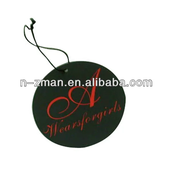 cardboard gift tag,paper gift hangtag,black round tag