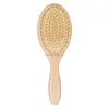 Natural Wooden Paddle Beech Hair Brush, Anti Static Massage Cushioned HairBrush For All Hair Types