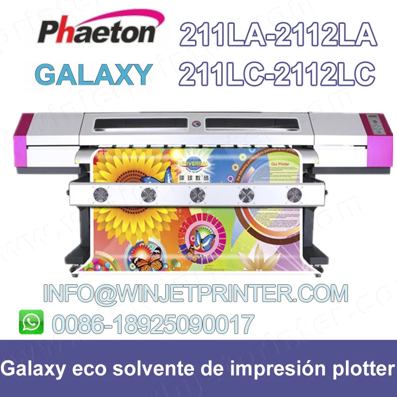 Flex printing machine 1440 dpi eco solvent inkjet plotter galaxy 211LC 2112LCplotter printer eco solvent