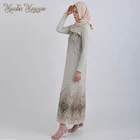 2019 New Summer/Autumn Ultra slim Muslim long dress, Fashion Abaya