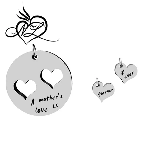 a mothers love is forever and ever stainless steel charm