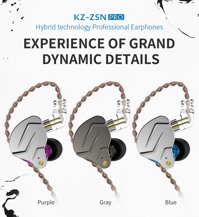 New Listing KZ ZSN Pro 1BA+1DD Hybrid technology HIFI Bass In Ear Metal Monitor Earphones - ANKUX.COM
