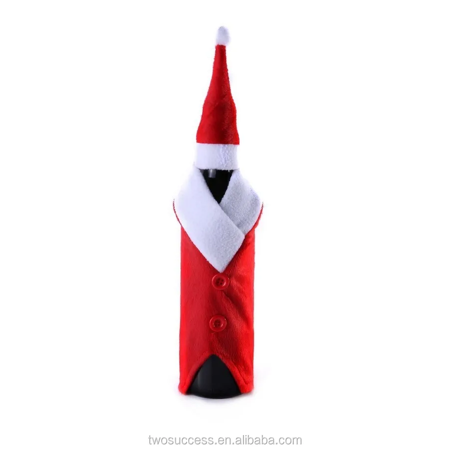 Wholesale 100pcs funny santa claus christmas wine bottle cover .jpg
