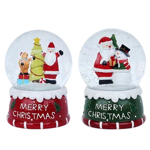 christmas decoration santa claus gifts resin mini dome crystal