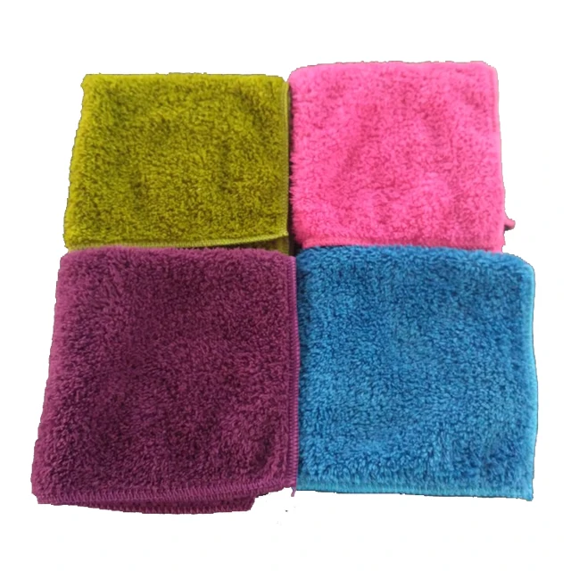 Promotional And Home Care Absorbency Plush Microfiber Cleaning Cloth Coral Fleece Towel Sets