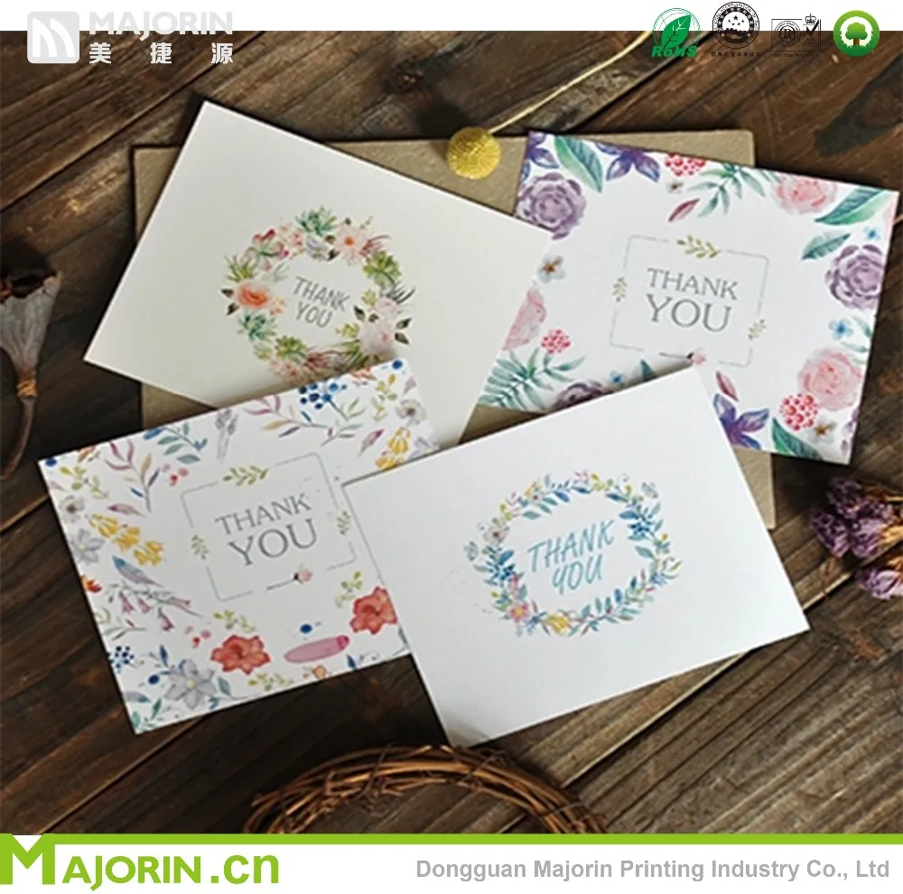 custom printed various thank you card after-sales