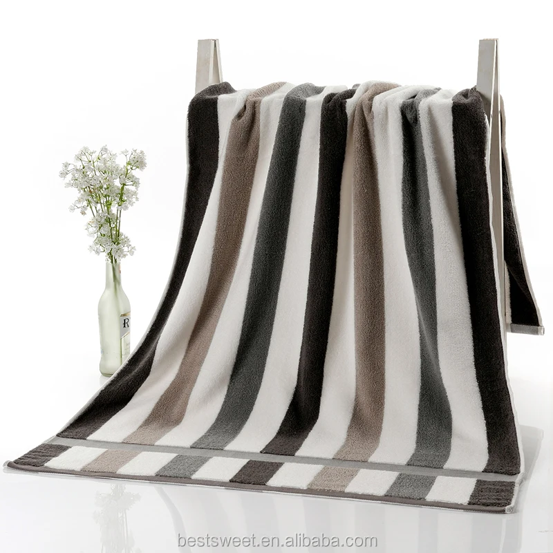 wholesale cheap 100 cotton stripe bath hotel towel set