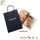 Popwide customized top quality cheap promotional waterproof portable disposable eco-friendly gift kraft paper bag