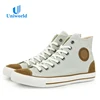 Customized White High Neck Blank Men Canvas Shoes Alibaba Supplier