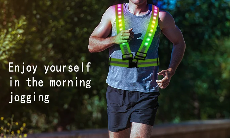 2019 fashion led reflective safety vest for riding and running