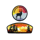 Supplier custom Black & White color applique embroidered patch