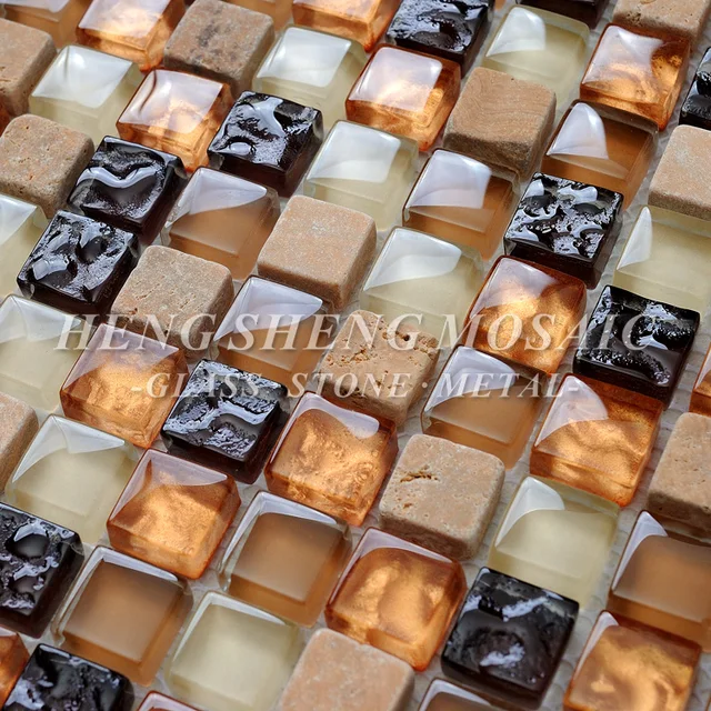 Premium Luminoso Cristallo Pietra Mix di Vetro Mosaico Decorativo Piscina Mattonelle Della Parete Bagno