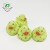 2018 hot sell classic baby shower toy mini speckle printing yellow green red bath duck for kids