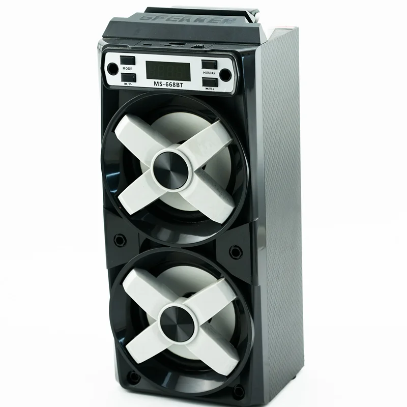 MS SPEAKER,4INCH PORTABLE WOODEN SPEAKER MP3 MINI PORTABLE BLUETOOTH SPEAKER STEREO WITH USB/SD/BT/FM, - ANKUX.COM