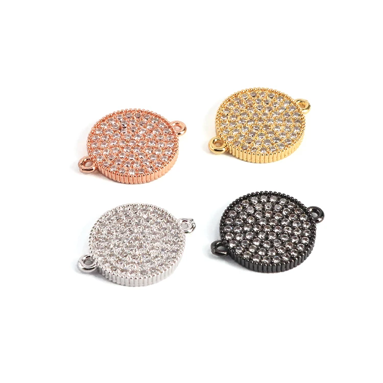 CZ7504 New Cubic Zirconia Disc Connectors,Diamond CZ Micro Pave Round Disc Charm Connectors
CZ7504 New Cubic Zirconia Disc Connectors,Diamond CZ Micro Pave Round Disc Charm Connectors