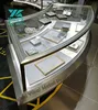 Manufacturer custom high-end jewelry boutique display rack museum display cabinet curved window counter
