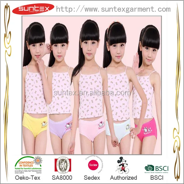 Cute girls comfortable underwear thong with hello kitty printing