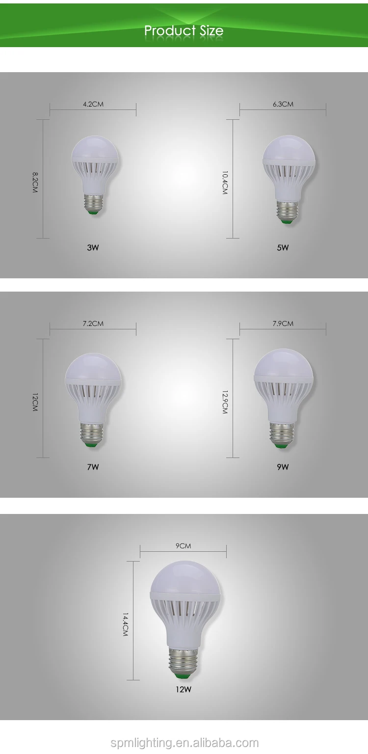 Good quality 18w square led panel light led bulb casing with e27/w26 base