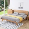 Luxury Solid Wood Bed Room Furniture Set Designs King Double Wood Bed