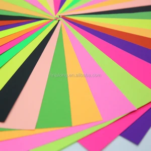 250g bright color fluorescent cardboard paper china factory