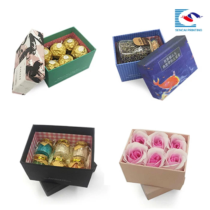 custom made small flower paper gift box packaging