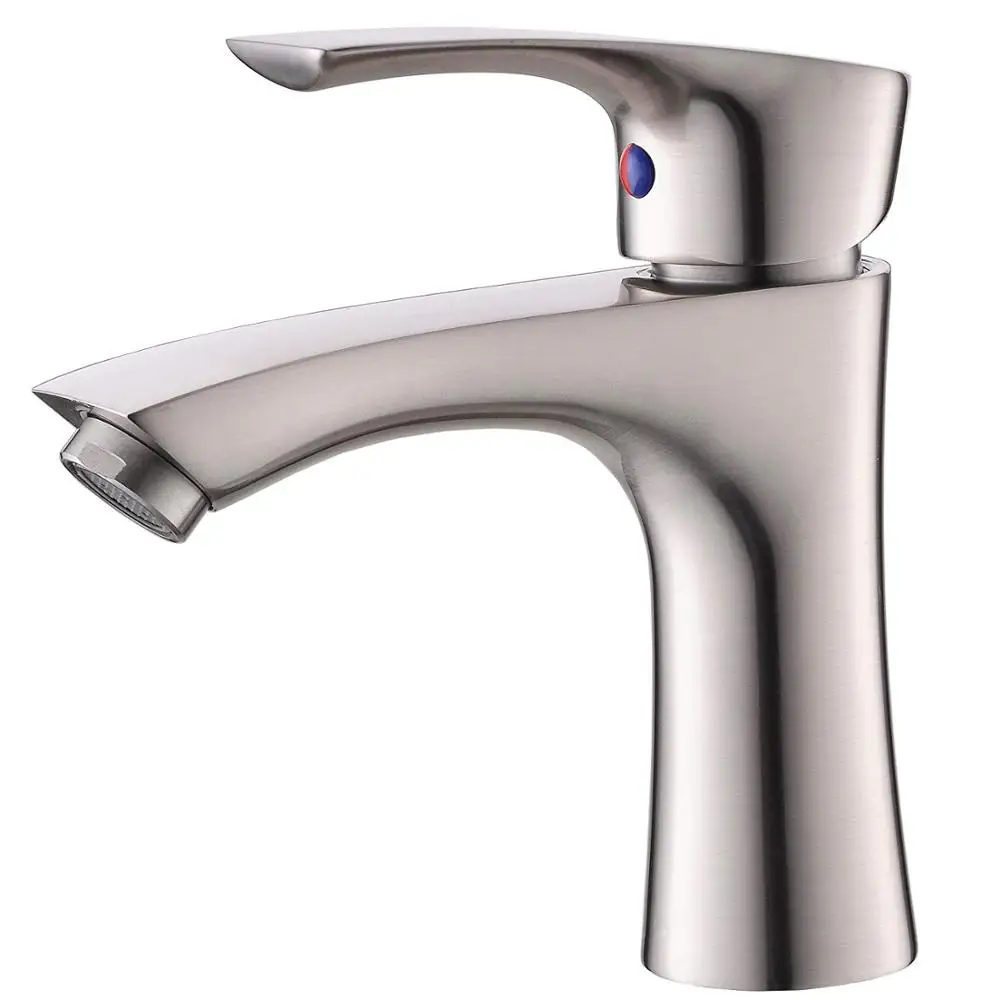 Multifunctional Sanitary Ware Basin Faucet Curved Fancy Bathroom