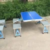 2018 new aluminum portable folding table set with 4 seats